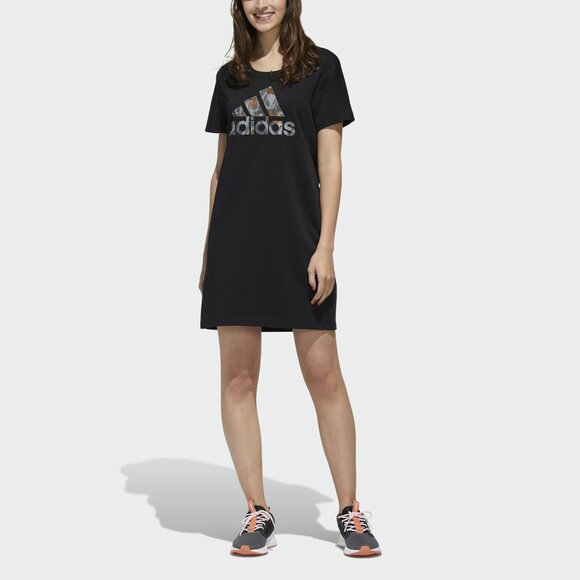 Adidas Sporty Mini Dress with Logo - Picture 1 of 6